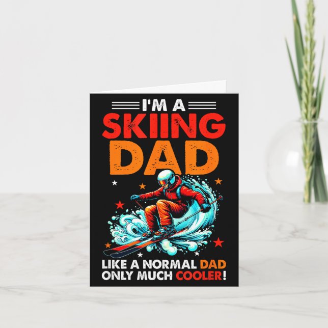 A skiing dad definition much cooler funny father's card (Front)
