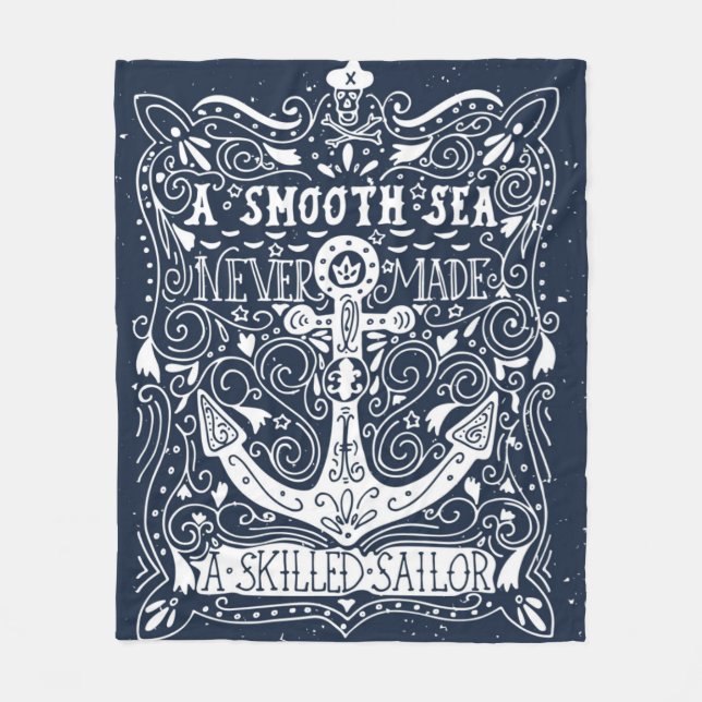 A Skilled Sailor Fleece Blanket (Front)