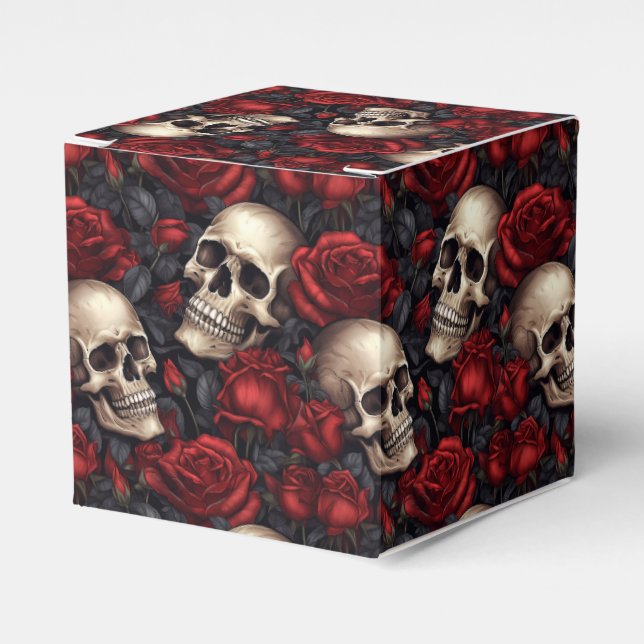 A Skull and Roses Series Design 10 Favour Box (Front Side)