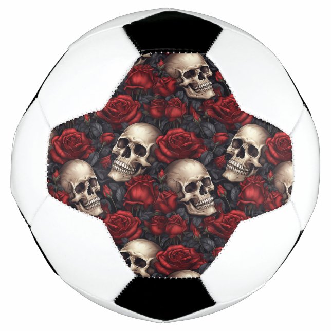 A Skull and Roses Series Design 10 Football (Front)