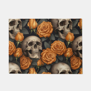A Skull and Roses Series Design 11 Doormat