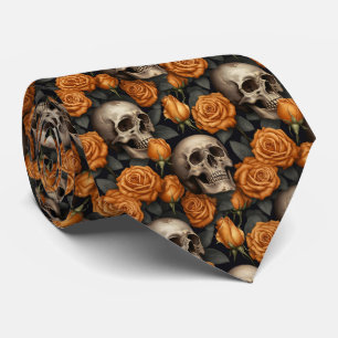 A Skull and Roses Series Design 11 Tie