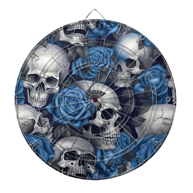 A Skull and Roses Series Design 12 Dartboard (Front)
