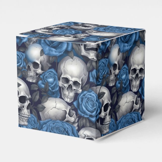 A Skull and Roses Series Design 12 Favour Box (Front Side)