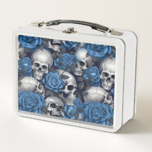 A Skull and Roses Series Design 12 Metal Lunch Box