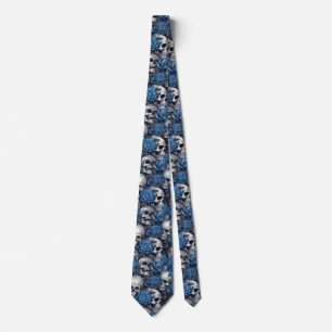 A Skull and Roses Series Design 12 Tie