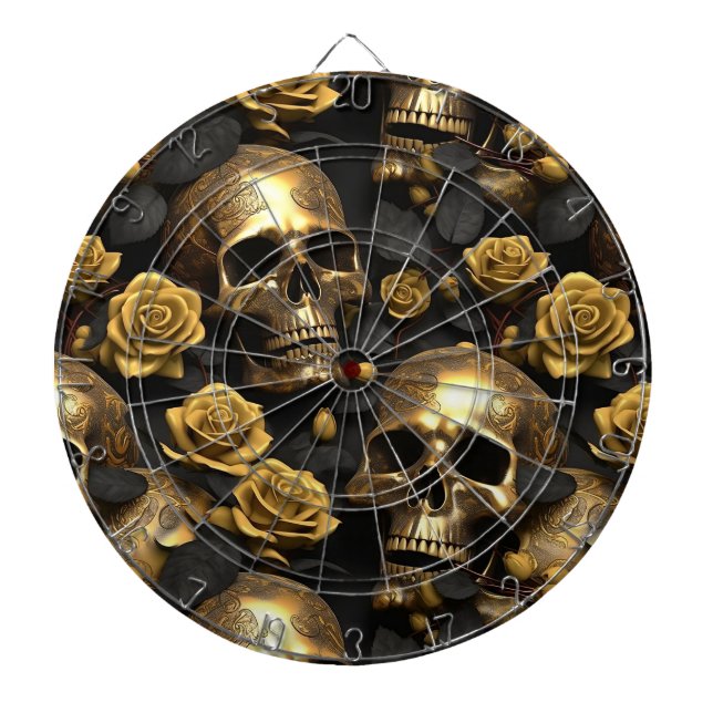 A Skull and Roses Series Design 8 Dartboard (Front)