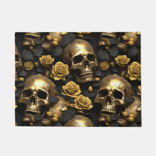 A Skull and Roses Series Design 8 Doormat