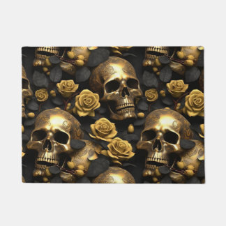 A Skull and Roses Series Design 8 Doormat