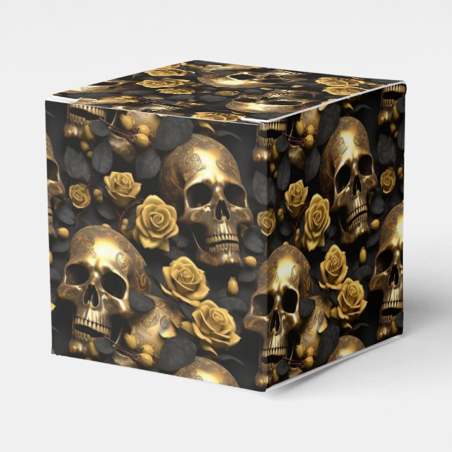 A Skull and Roses Series Design 8 Favour Box (Front Side)