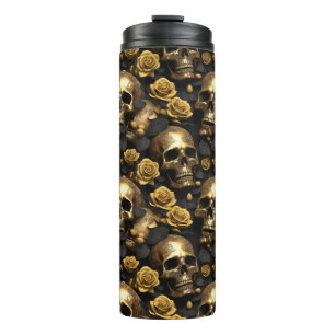 A Skull and Roses Series Design 8 Thermal Tumbler