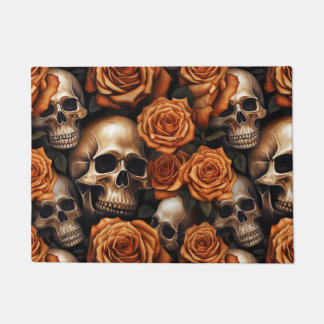 A Skull and Roses Series Design 9 Doormat
