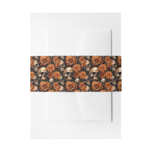 A Skull and Roses Series Design 9 Invitation Belly Band