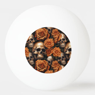 A Skull and Roses Series Design 9 Ping Pong Ball