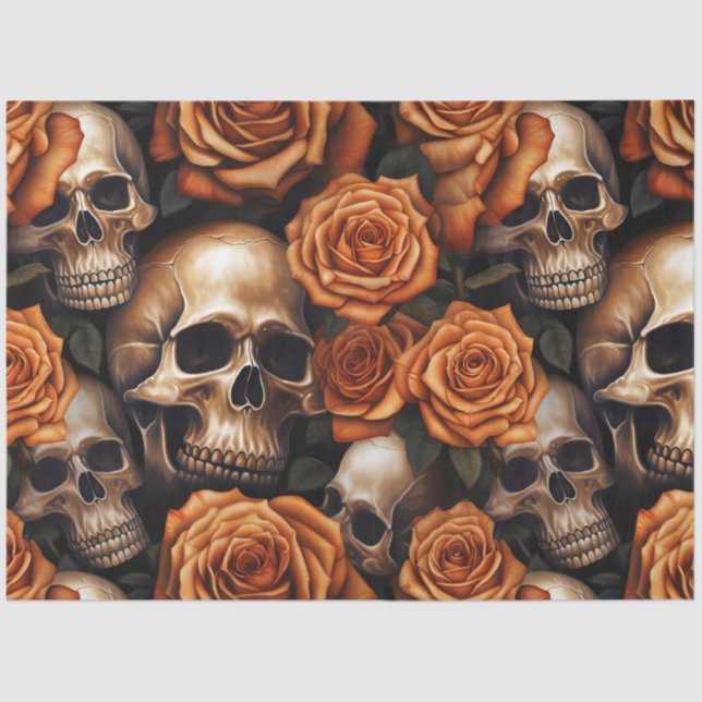 A Skull and Roses Series Design 9 Tissue Paper (Front)