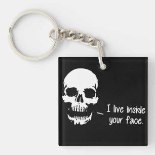 A Skull Lives Inside Your Face Key Ring