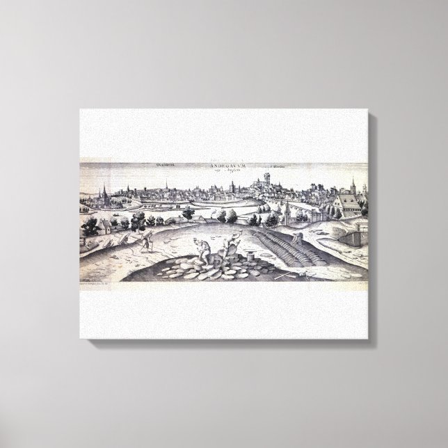 A Slate Quarry in Angers, 1561 Canvas Print (Front)