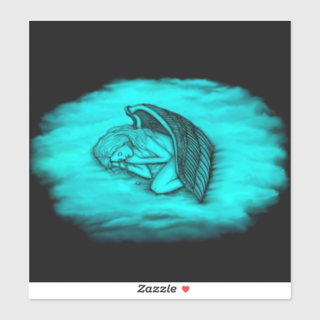 A sleeping Angel - Black and Green Design (Sheet)