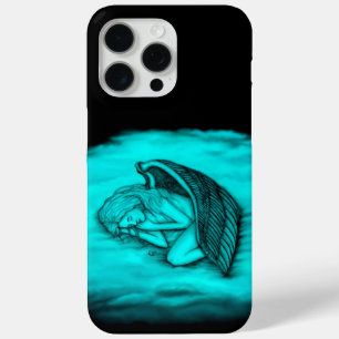 A sleeping Angel , Black and Green Design iPhone 15 Pro Max Case