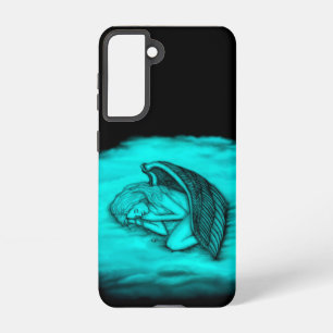 A sleeping Angel , Black and Green Design Samsung Galaxy Case