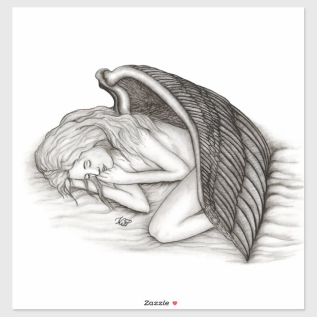 A sleeping Angel - Black and White Design (Sheet)