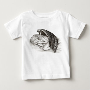 A sleeping Angel , Black and white Design Baby T-Shirt