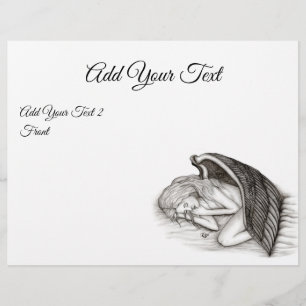 A sleeping Angel , Black and white Design Flyer