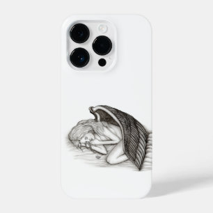 A sleeping Angel , black and white design iPhone 14 Pro Case