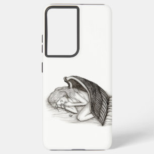 A sleeping Angel , black and white design Samsung Galaxy Case