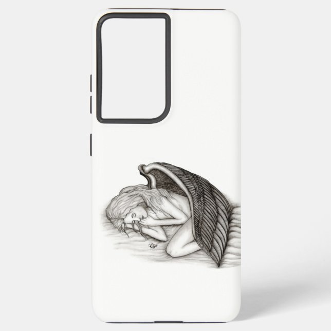 A sleeping Angel , black and white design Samsung Galaxy S21 Ultra Case (Back)