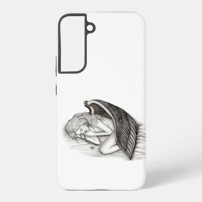 A sleeping Angel , black and white design Samsung Galaxy S22+ Case (Back)