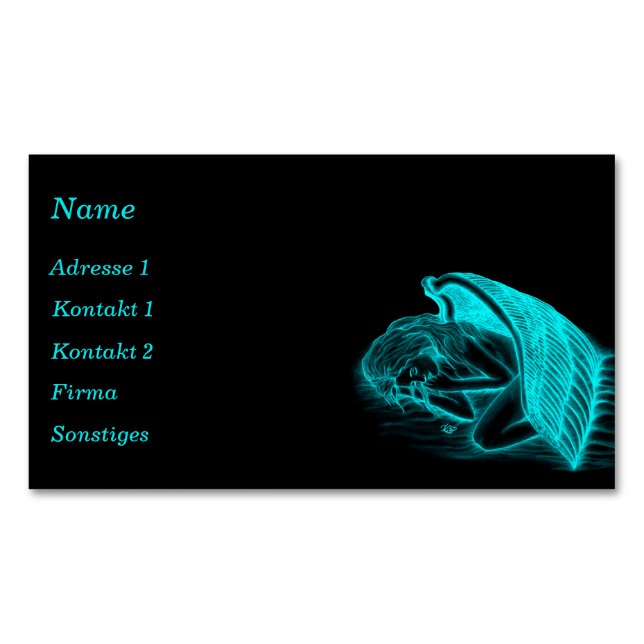 A sleeping Angel  Business Cards (Front)