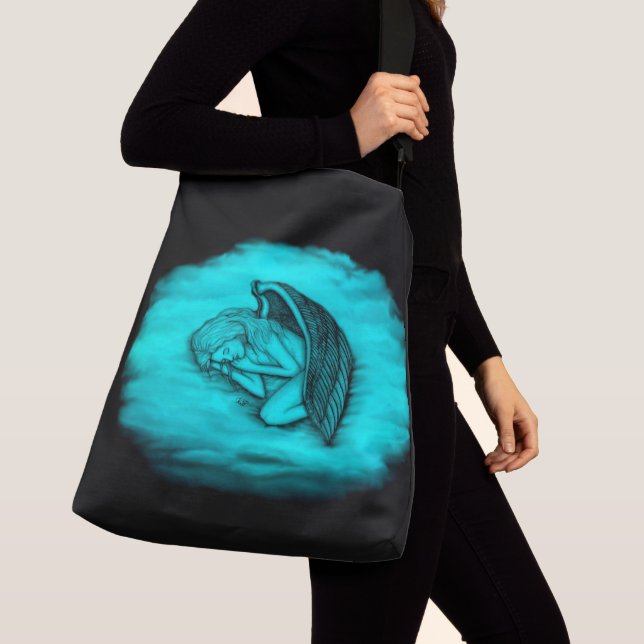 A sleeping Angel Crossbody Bag (Close Up)