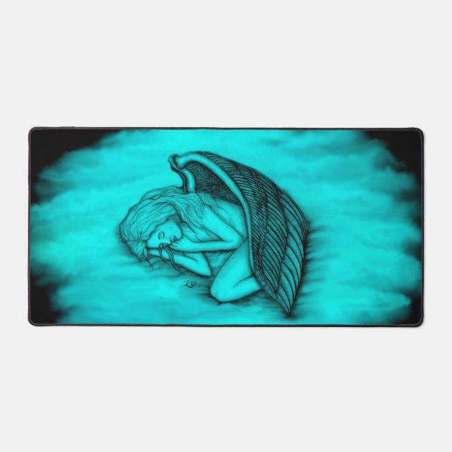 A sleeping Angel Desk Mat (Front)