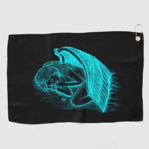 A sleeping Angel Golf Towel