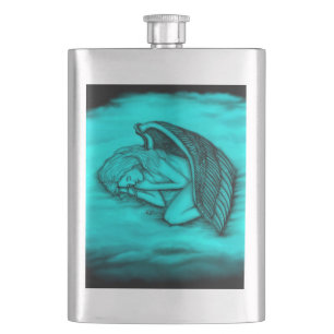 A sleeping Angel Hip Flask