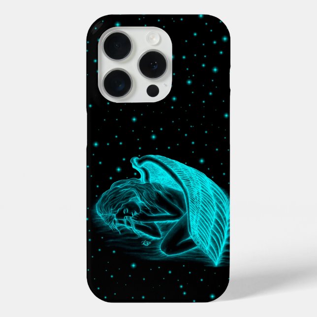 A sleeping Angel in black and green design Case-Mate iPhone Case (Back)