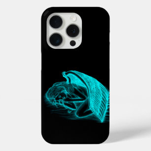 A sleeping Angel in black and green Design iPhone 15 Pro Case