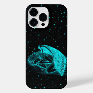 A sleeping Angel in black and green design iPhone 14 Pro Max Case