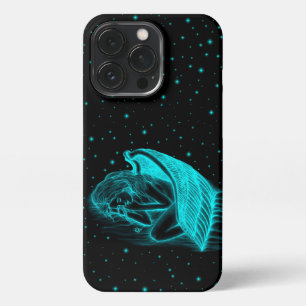 A sleeping Angel in black and green design iPhone 13 Pro Case