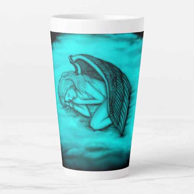 A sleeping Angel Latte Mug (Front)