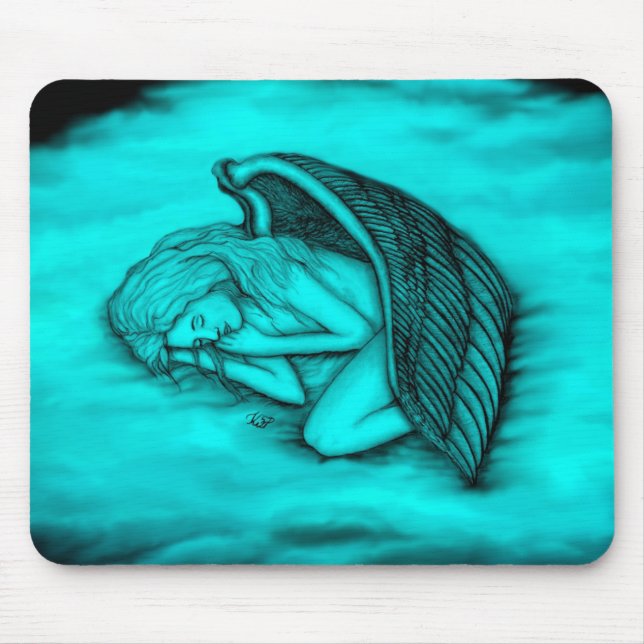 A sleeping Angel Mouse Mat (Front)