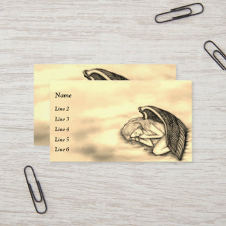 A sleeping Angel on the heavens clouds Business Card