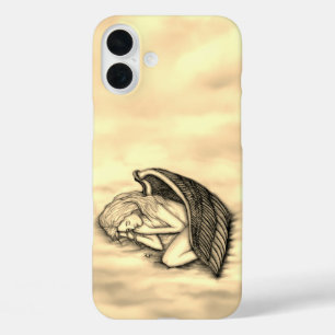A sleeping Angel on the heavens clouds iPhone 16 Plus Case