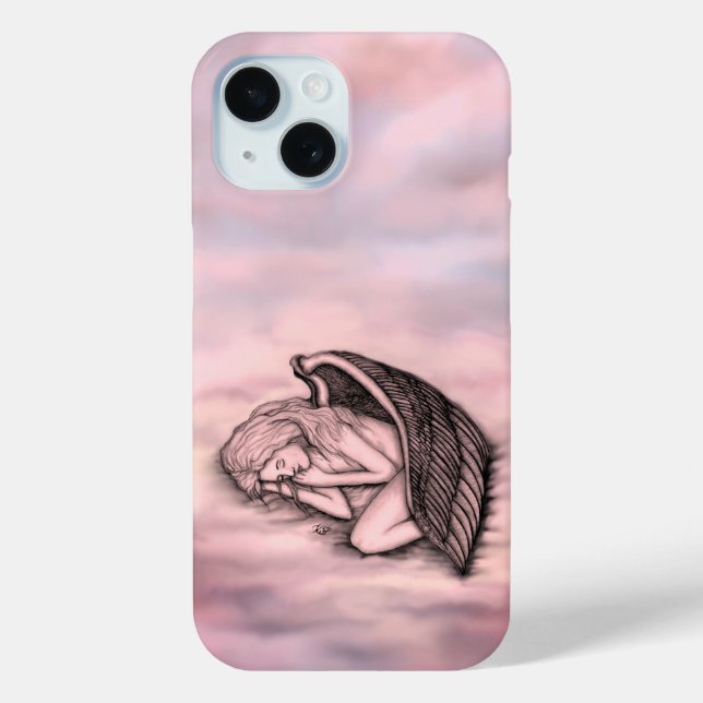 A sleeping Angel on the heavens clouds Case-Mate iPhone Case (Back)