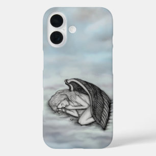 A sleeping Angel on the heavens clouds iPhone 16 Case