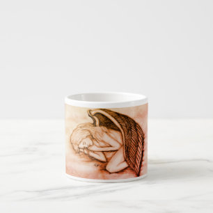 A sleeping Angel on the heavens clouds Espresso Cup
