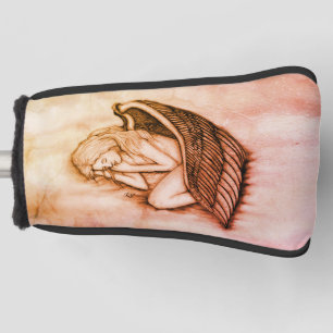 A sleeping Angel on the heavens clouds Golf Head Cover