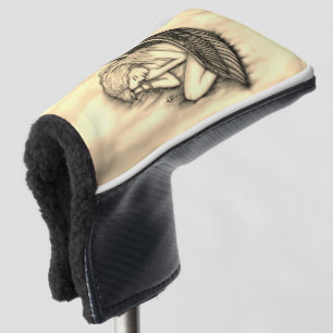 A sleeping Angel on the heavens clouds Golf Head Cover