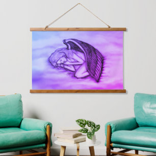 A sleeping Angel on the heavens clouds Hanging Tapestry